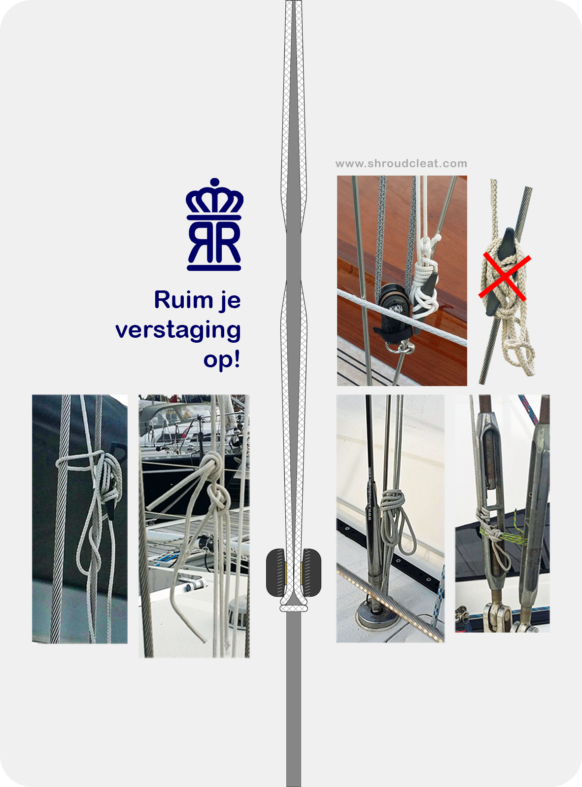 Vlaggenval knop kikker, stagkikker. Ruim je verstaging op!