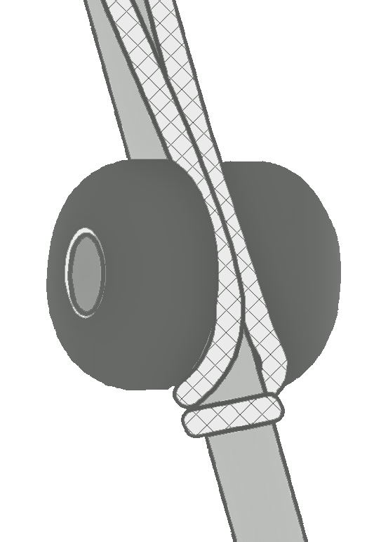 Your flag halyard tidily belayed. Next generation shroud cleat.